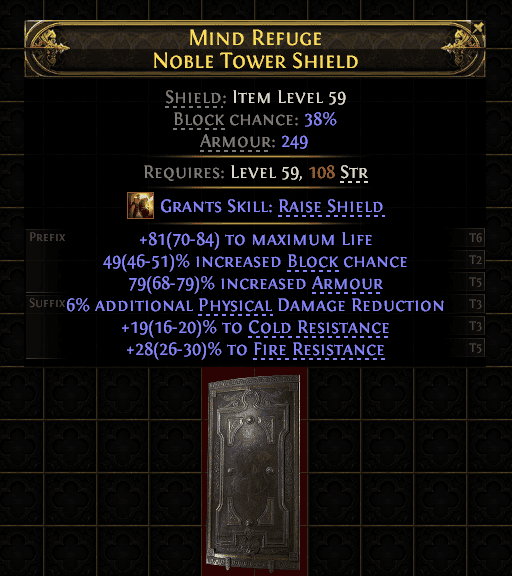 Mind Refuge Noble Tower Shield#819584
