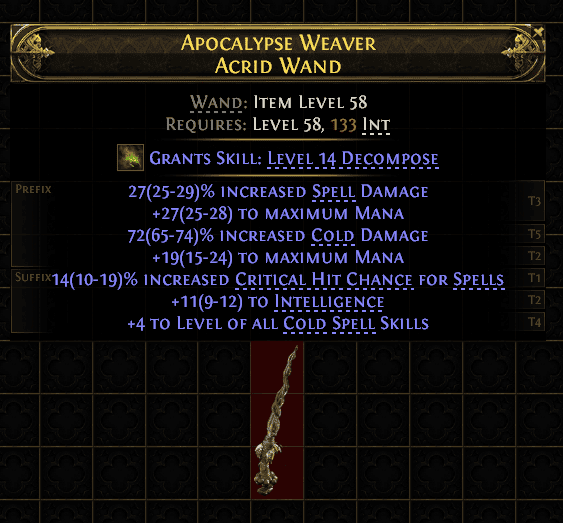 Apocalypse Weaver Acrid Wand#867990