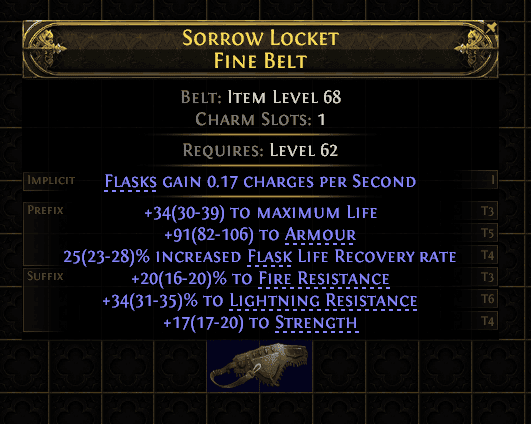 Sorrow Locket Fine Belt#859271