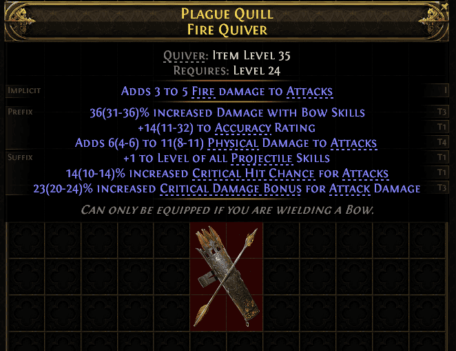 Plague Quill Fire Quiver#875766