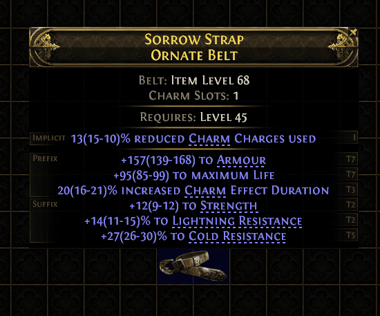 Sorrow Strap Ornate Belt#404485