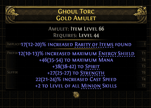 Ghoul Torc Gold Amulet#366113