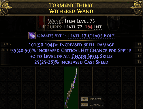 Torment Thirst Withered Wand#922873