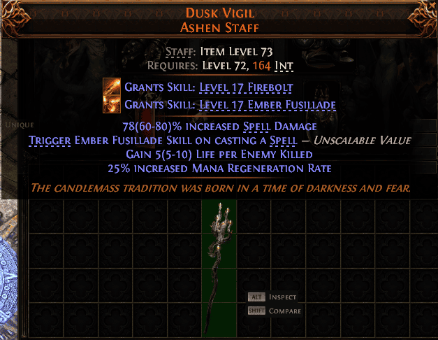 Dusk Vigil Ashen Staff#77001