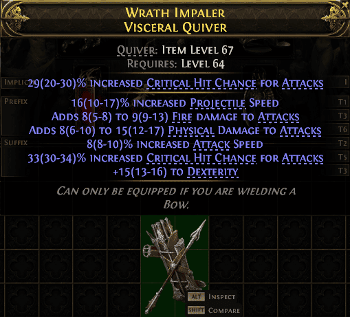 Wrath Impaler Visceral Quiver#639956