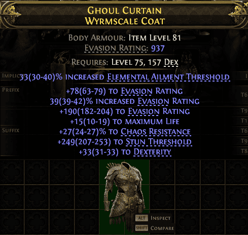 Ghoul Curtain Wyrmscale Coat#861163