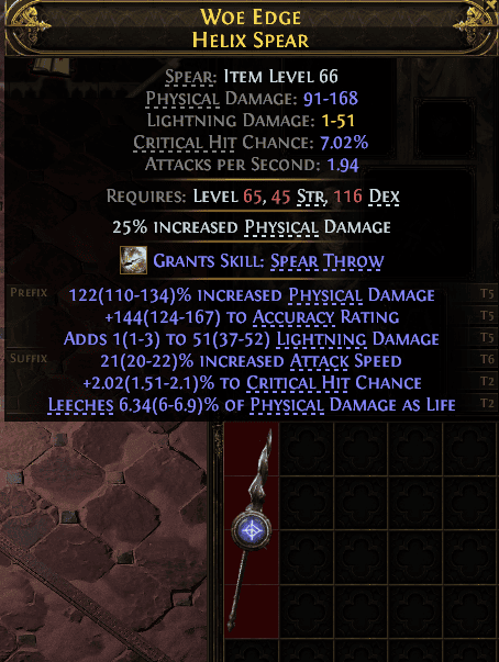 Woe Edge Helix Spear#460804