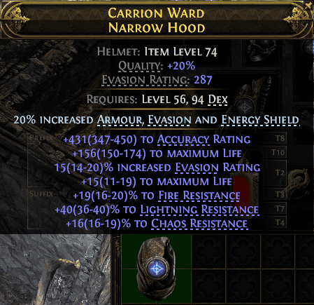 Carrion Ward Narrow Hood#480902