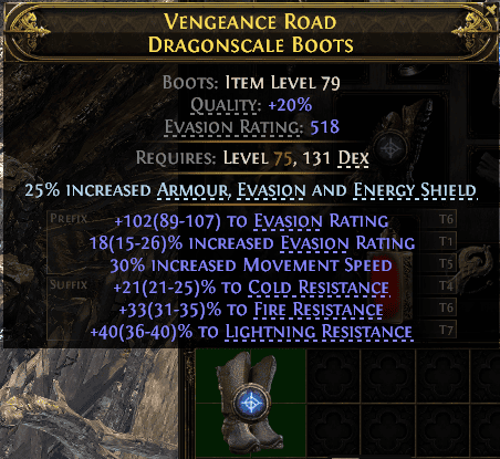 Vengeance Road Dragonscale Boots#254388