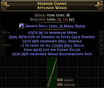 Horror Chant Attuned Wand#779878