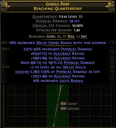 Ghoul Post Reaching Quarterstaff#351163