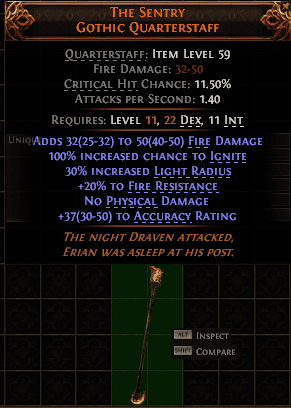 The Sentry Gothic Quarterstaff#606822