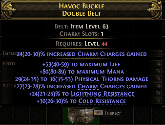 Havoc Buckle Double Belt#321021