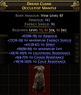 Dread Cloak Occultist Mantle#745891