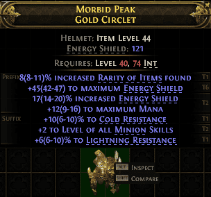 Morbid Peak Gold Circlet#380763