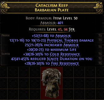 Cataclysm Keep Barbarian Plate#251296