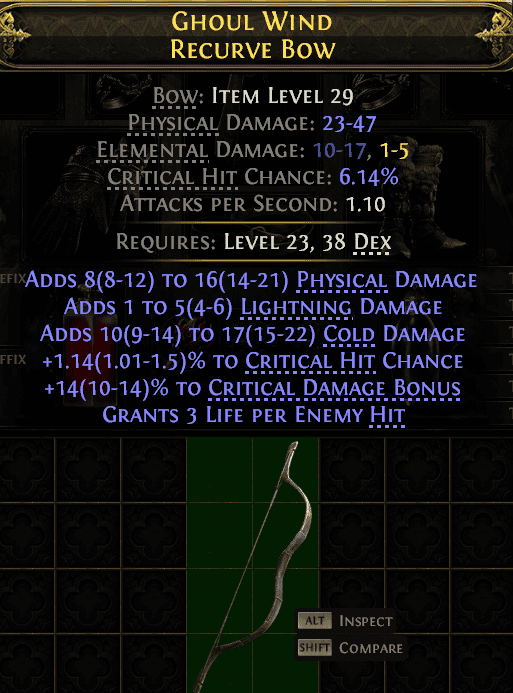 Ghoul Wind Recurve Bow#782372