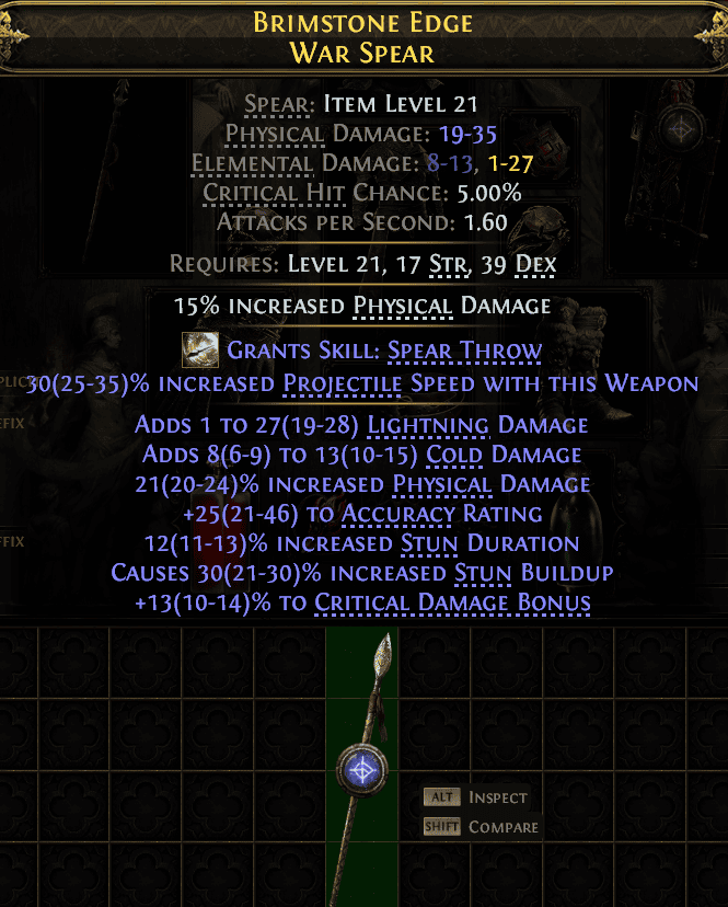 Brimstone Edge War Spear#867902