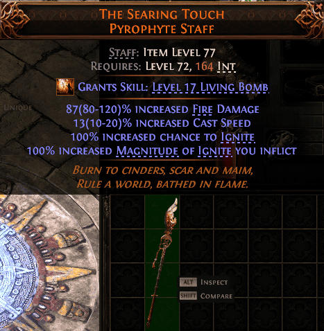 The Searing Touch Pyrophyte Staff#342046