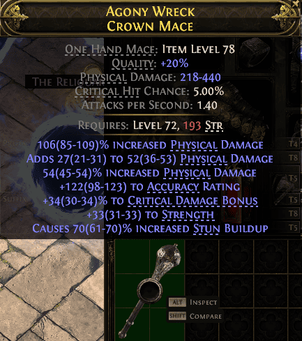 Agony Wreck Crown Mace#193796