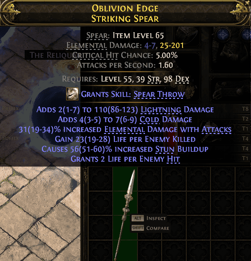 Oblivion Edge Striking Spear#123724