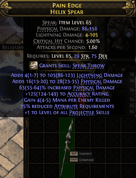 Pain Edge Helix Spear#786187
