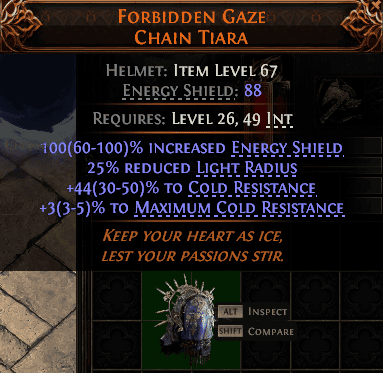 Forbidden Gaze Chain Tiara#324742