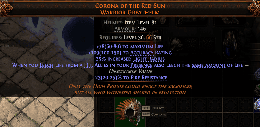 Corona Of The Red Sun Warrior Greathelm#905184