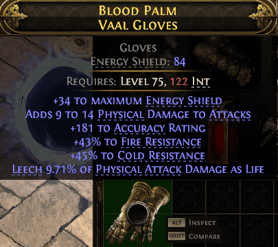 Blood Palm Vaal Gloves#450686
