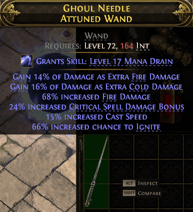 Ghoul Needle Attuned Wand#911682