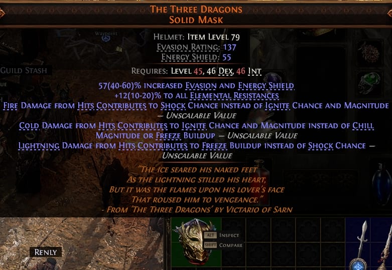 The Three Dragons Solid Mask#321990