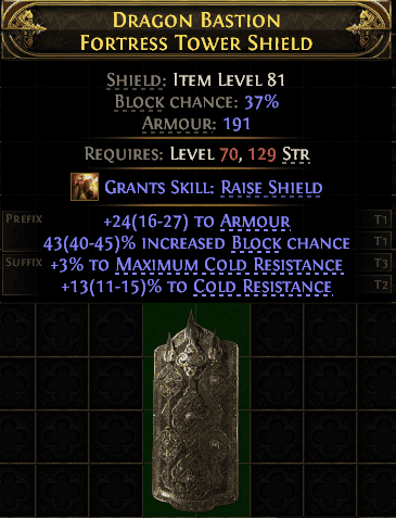 Dragon Bastion Fortress Tower Shield#283141