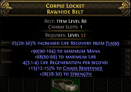 Corpse Locket Rawhide Belt#815079