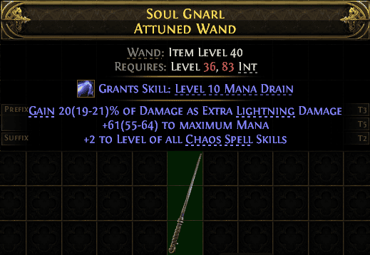 Soul Gnarl Attuned Wand#929335