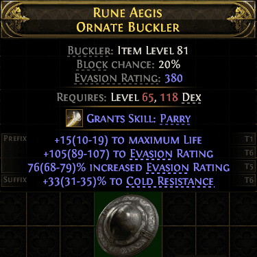 Rune Aegis Ornate Buckler#71980