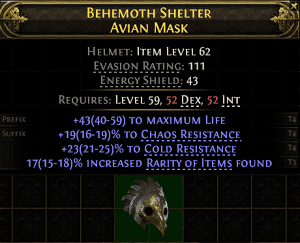 Behemoth Shelter Avian Mask#485464