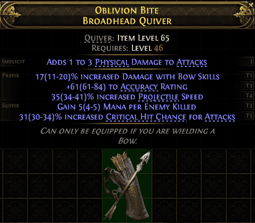 Oblivion Bite Broadhead Quiver#13749