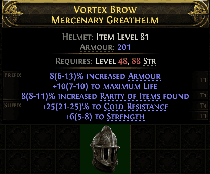 Vortex Brow Mercenary Greathelm#267068