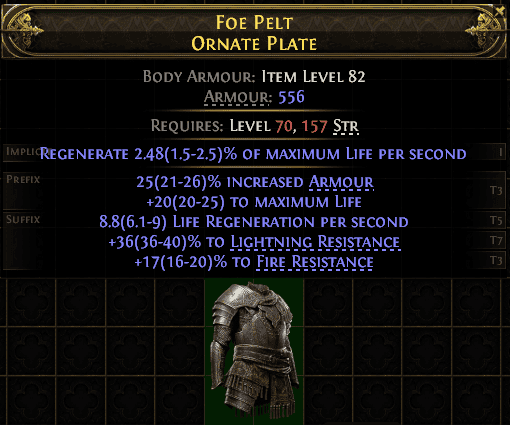 Foe Pelt Ornate Plate#29876