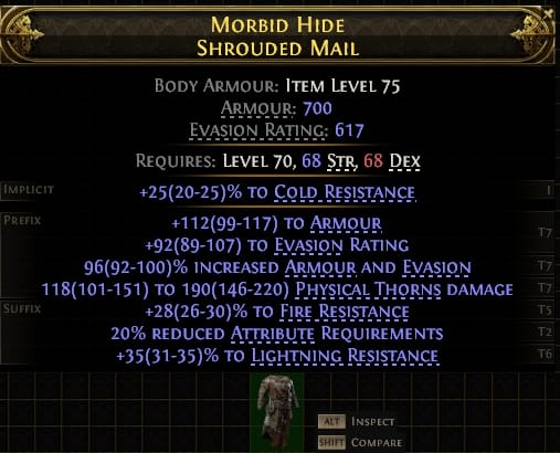 Morbid Hide Shrouded Mail#297131