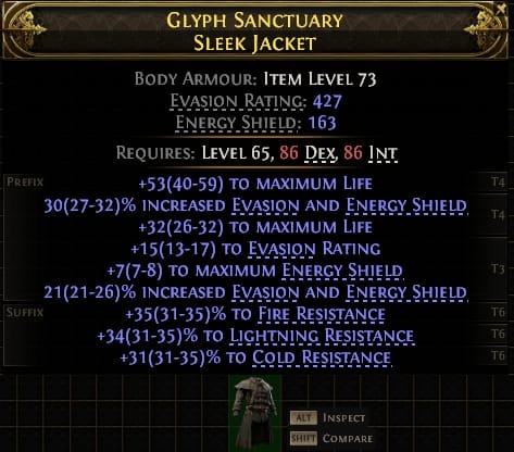 Glyph Sanctuary Sleek Jacket#481814