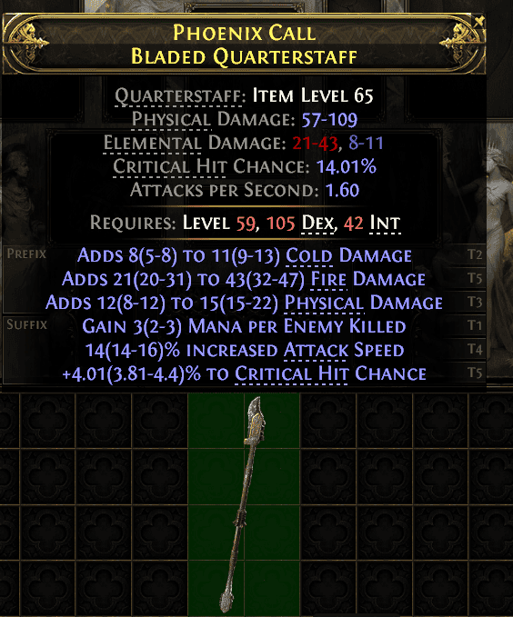 Phoenix Call Bladed Quarterstaff#692274