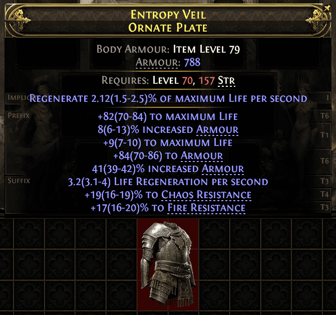 Entropy Veil Ornate Plate#351641