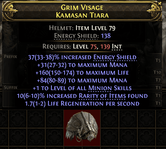 Grim Visage Kamasan Tiara#407520