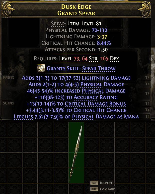 Dusk Edge Grand Spear#390893