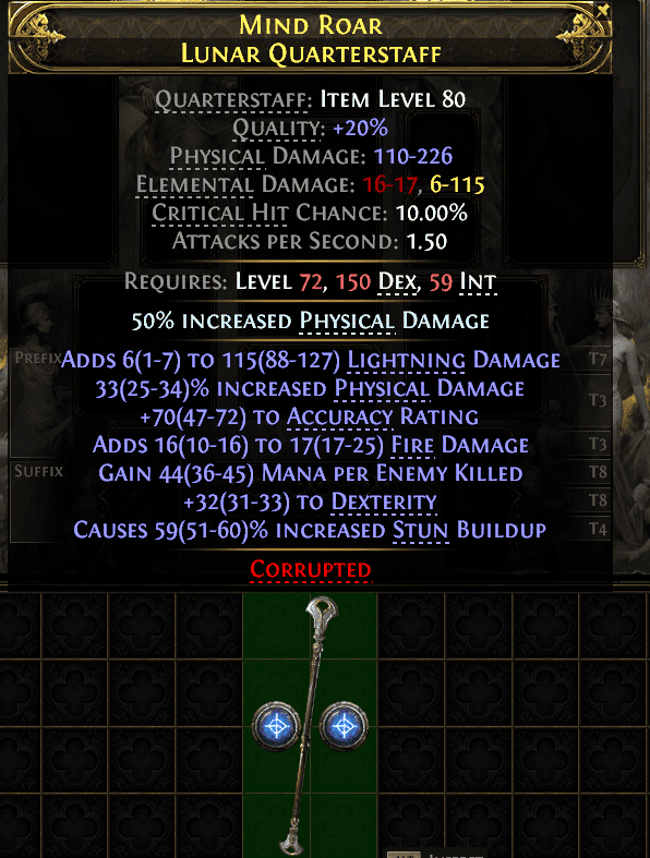 Mind Roar Lunar Quarterstaff#245876