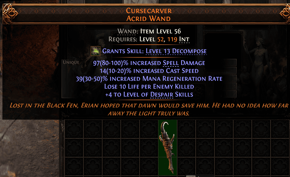 Cursecarver Acrid Wand#968585