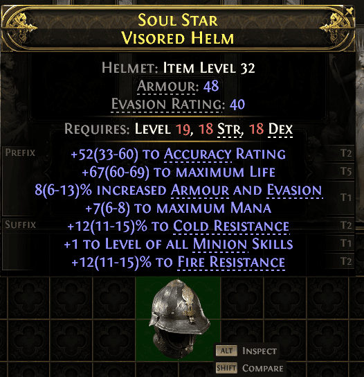 Soul Star Visored Helm#622760