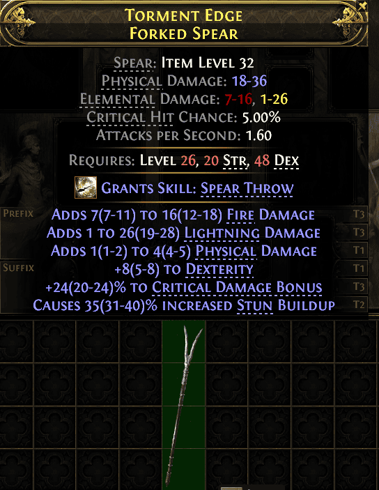 Torment Edge Forked Spear#262228