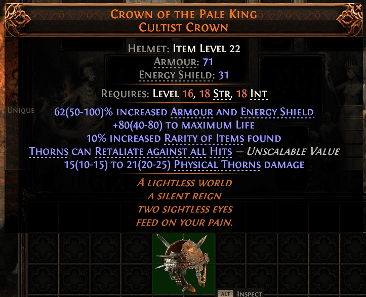 Crown Of The Pale Kingi Cultist Crown#82616